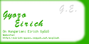 gyozo eirich business card
